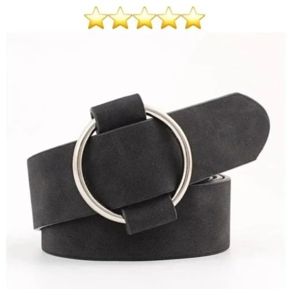 NEW Faux Vegan Leather Belt in Camel Nude Tan - Picture 10 of 12